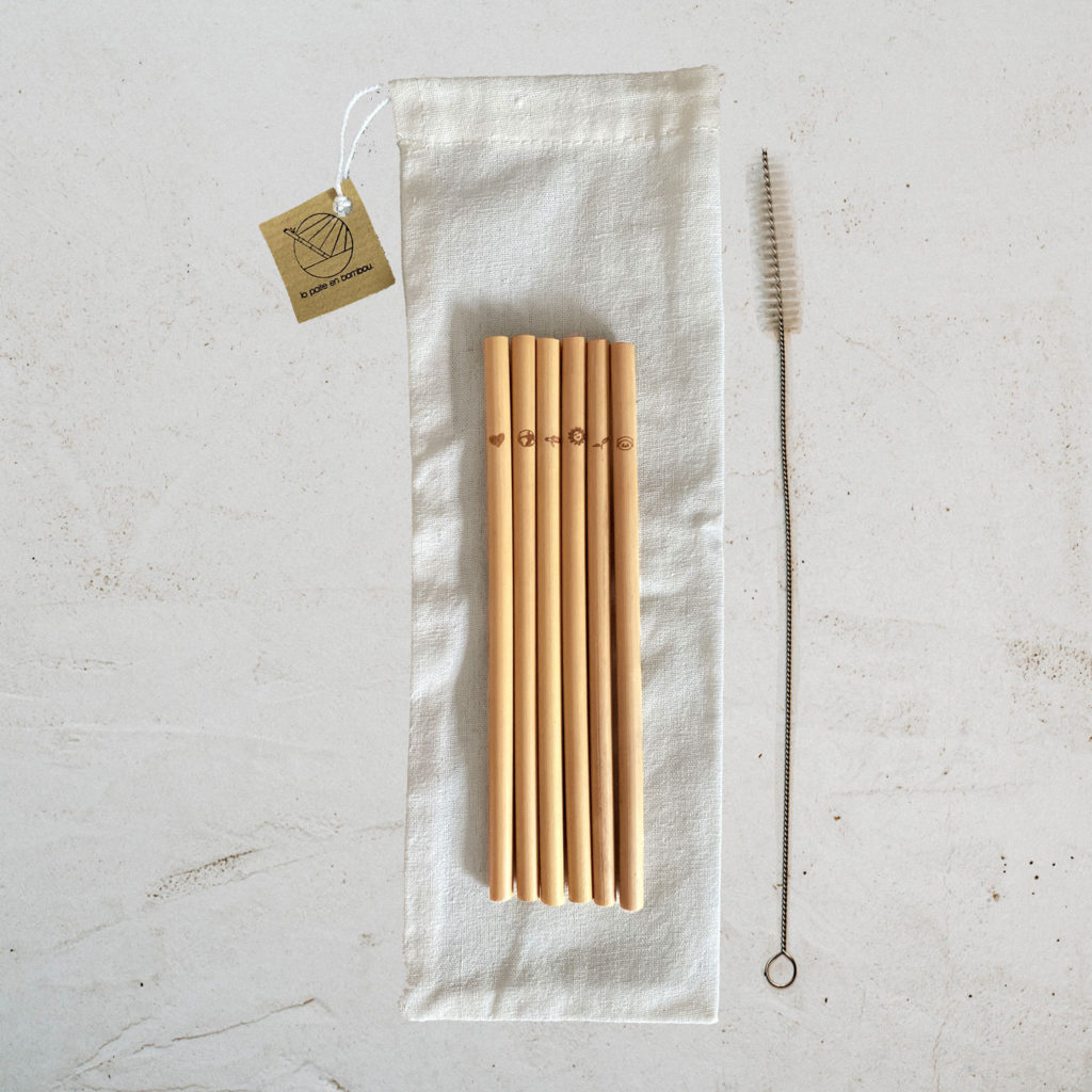 Pailles en bambou pour enfant